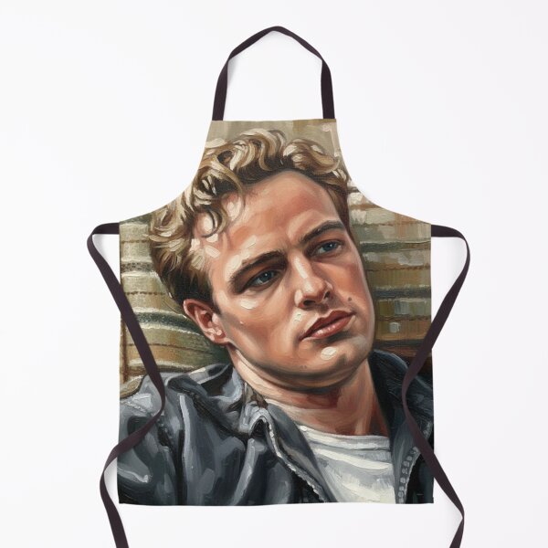 Item preview, The Wild One: Marlon Brando Raw Impasto Portrait designed and sold by Art's Diner.