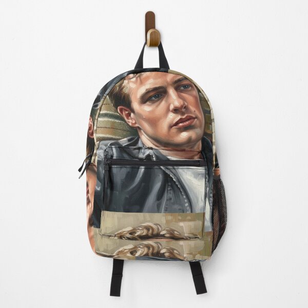 Item preview, The Wild One: Marlon Brando Raw Impasto Portrait designed and sold by Art's Diner.