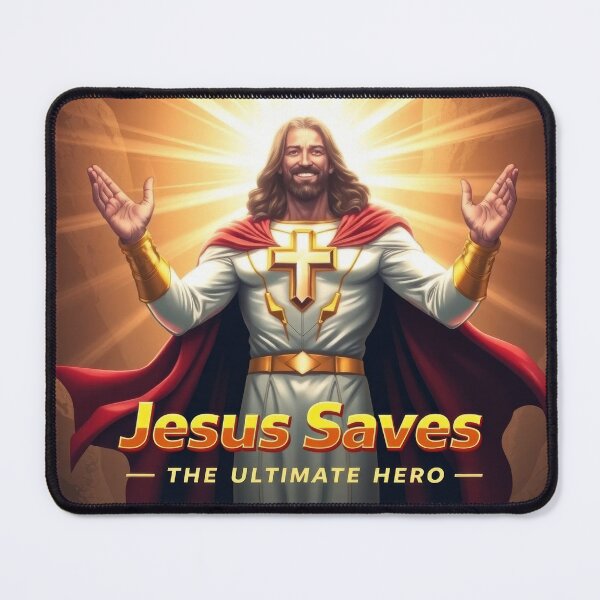 Item preview, Jesus Saves! The Ultimate Hero designed and sold by InFaithWeTrust.