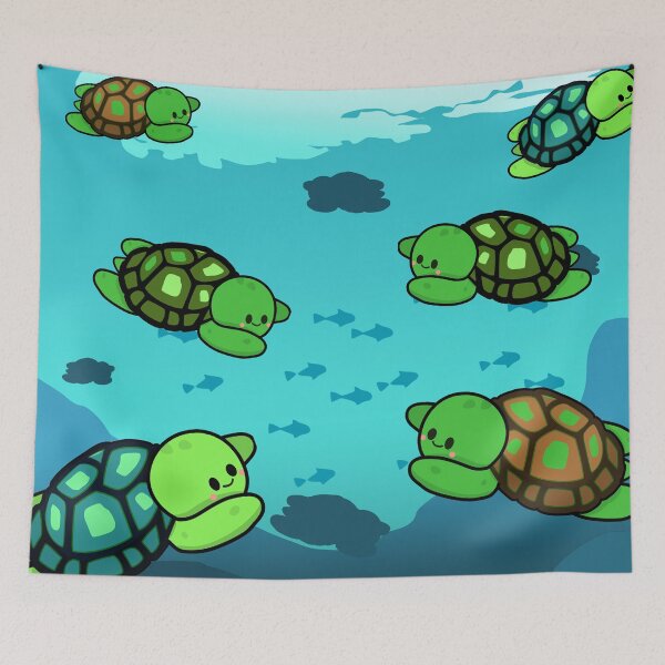 Item preview, Baby Sea Turtles Blue designed and sold by B25-Designs.