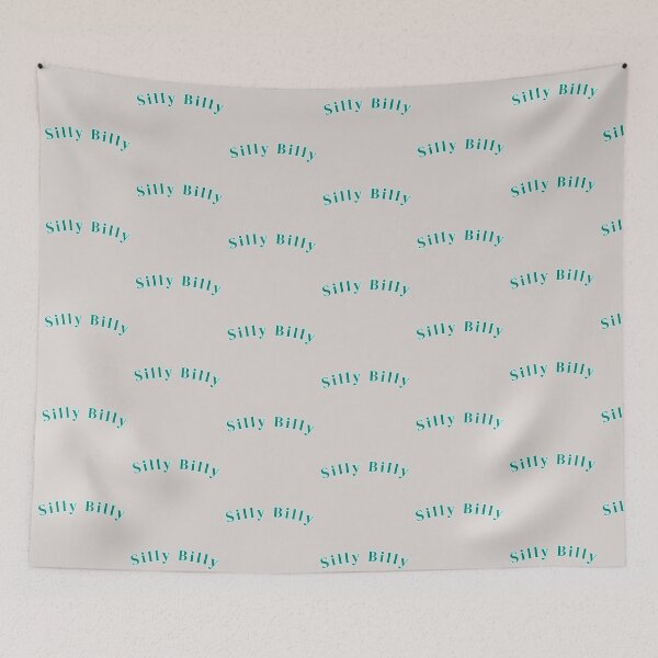 Item preview, Silly Billy Blue Text Stickers Prints Posters Wall Art Magnet Home Coffee Cup Decoration TShirt Stationary Notebook Magnet Hat Kitchen Work School Office Redbubble Shop designed and sold by Saritas Boutique Shop.