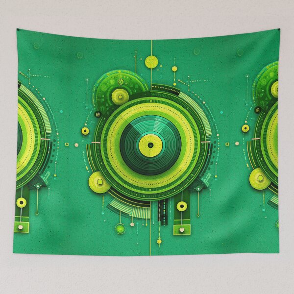 Item preview, Green Techno Circle Mechanism Art designed and sold by Piotrek0001.