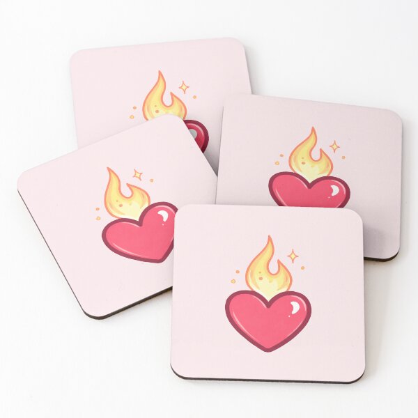 Item preview, Burning Heart Sticker – Spicy Romance Reader BookTok Aesthetic designed and sold by SnugbugStudios.