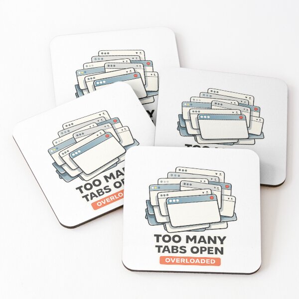 Item preview, Too Many Tabs Open – Overstimulated Internet Humor Design designed and sold by AgnesDream.
