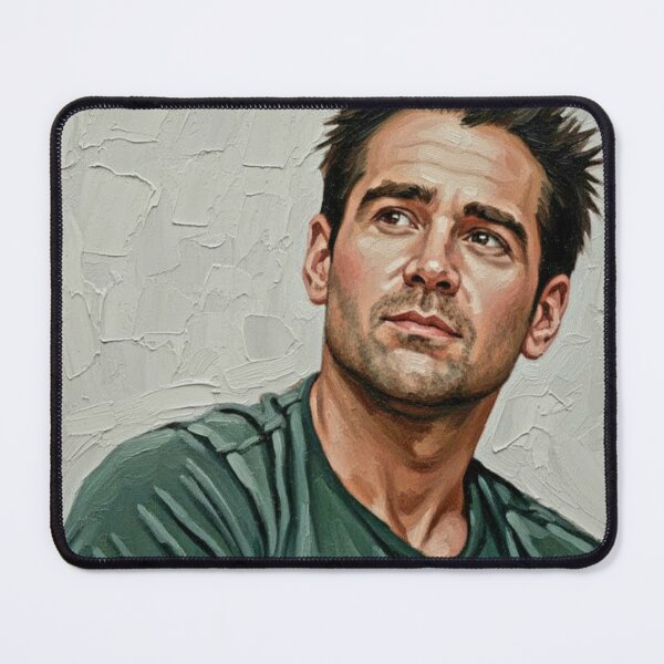 Item preview, The Modern Maverick: Colin Farrell Expressive Impasto Portrait designed and sold by Art's Diner.