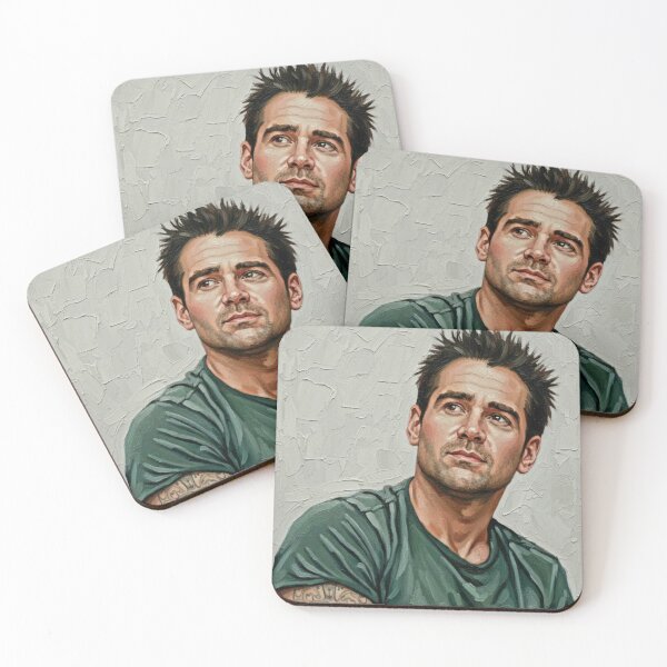 Item preview, The Modern Maverick: Colin Farrell Expressive Impasto Portrait designed and sold by Art's Diner.