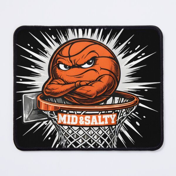 Item preview, Mid and Salty Basketball Grumpy Ball Sports Humor Art designed and sold by VGAfanatic.