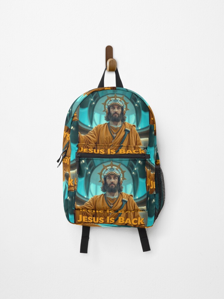 Thumbnail 1 of 3, Backpack, Jesus is back! designed and sold by InFaithWeTrust.