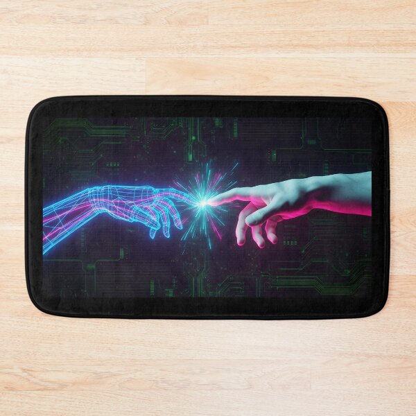 Item preview, The Spark of Connection Human and AI Hands designed and sold by powersunlight.