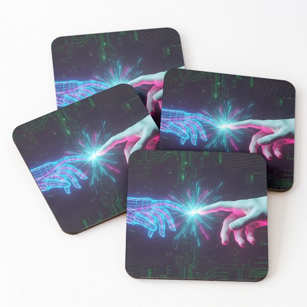 Item preview, The Spark of Connection Human and AI Hands designed and sold by powersunlight.