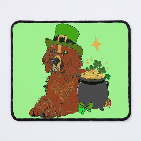 Item preview, Irish Setter Dog Guards Pot of Gold designed and sold by kristalcurt.