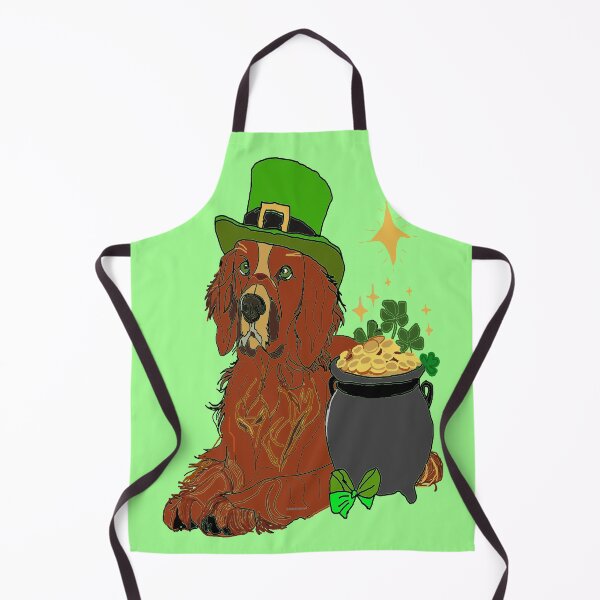 Item preview, Irish Setter Dog Guards Pot of Gold designed and sold by kristalcurt.