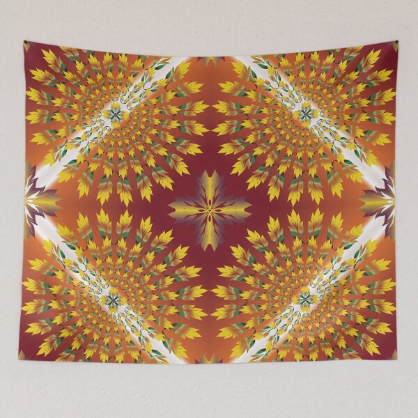 Item preview, Golden Ember Mandala Fusion designed and sold by OIL Pattern Design .