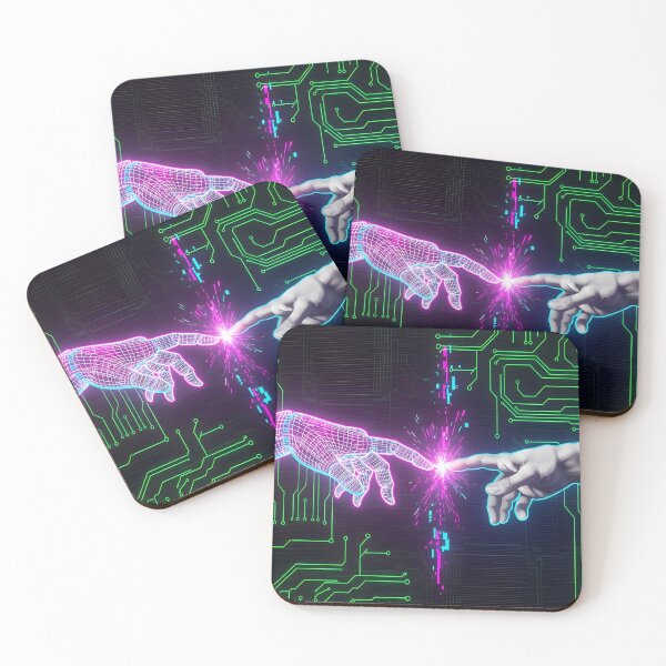 Item preview, The Spark of Connection Human and AI Hands designed and sold by powersunlight.
