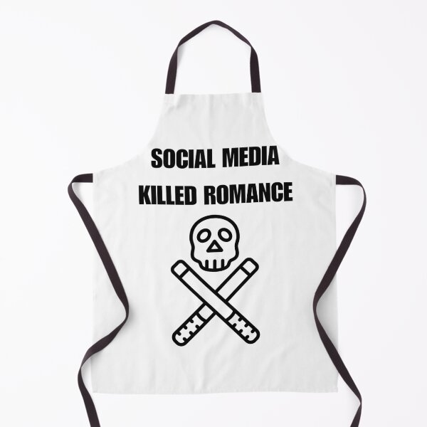 Item preview, Social Media Killed Romance – Ironic Modern Love Quote - Black designed and sold by BoldPowStudio.