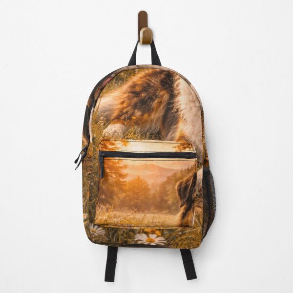 Item preview, Golden Hour Guardian – Australian Shepherd in Sunset Meadow designed and sold by VandVArt.