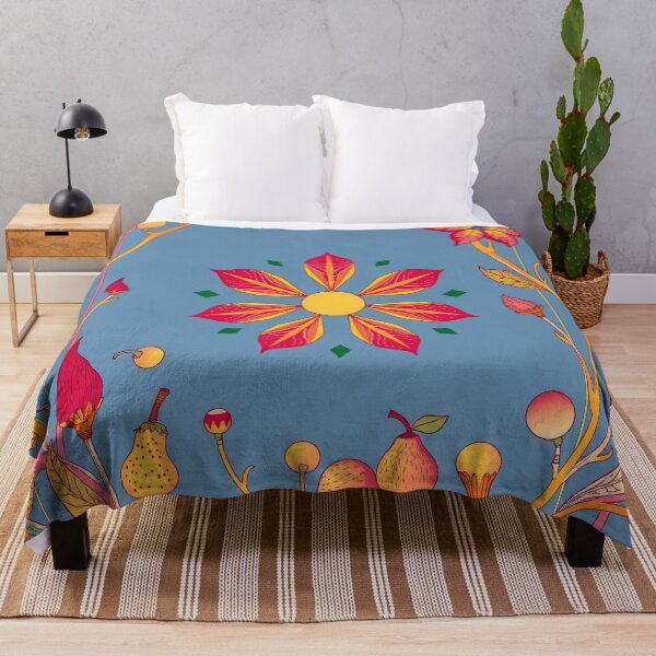 Item preview, Floral Pattern in Blue and Red designed and sold by LKozerski.