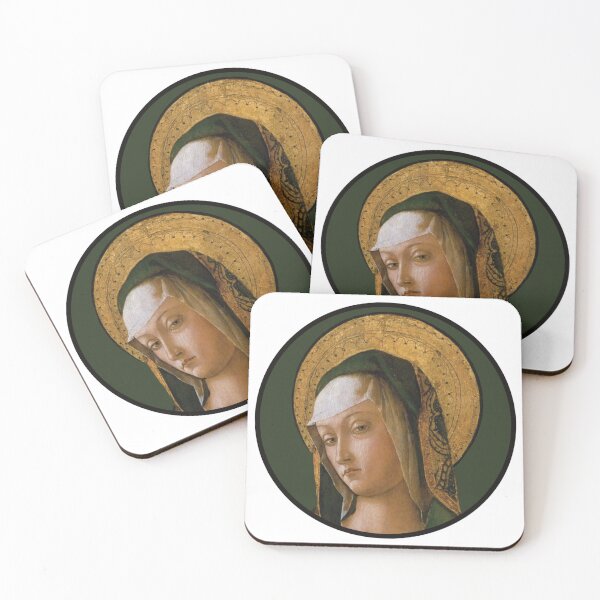 Item preview, Madonna Virgin Mary Catholic Sticker – Renaissance Madonna Portrait – Classical Religious Art, Botticelli Inspired Illustration designed and sold by StickemandPeel.