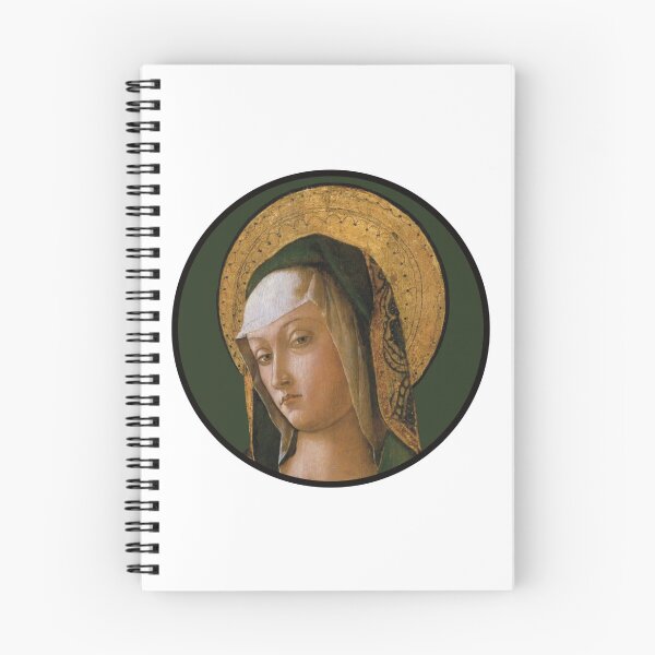 Item preview, Madonna Virgin Mary Catholic Sticker – Renaissance Madonna Portrait – Classical Religious Art, Botticelli Inspired Illustration designed and sold by StickemandPeel.