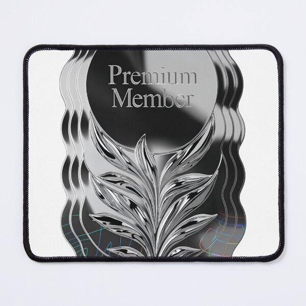 Item preview, Premium membership badge with elegant leaf design and modern typography designed and sold by Creative88Art.