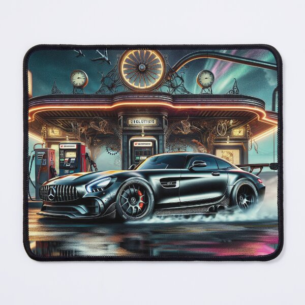 Artikelvorschau, Schwarze Mercedes-AMG GT Wanddekoration entworfen und verkauft von Random Designs.