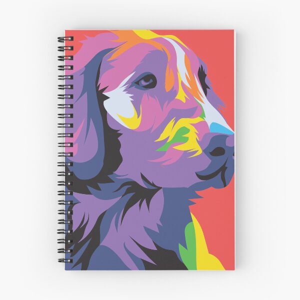 Item preview, Flat Coated Retriever Dog: Colourful Retro Dog Illustration designed and sold by colorpooch.