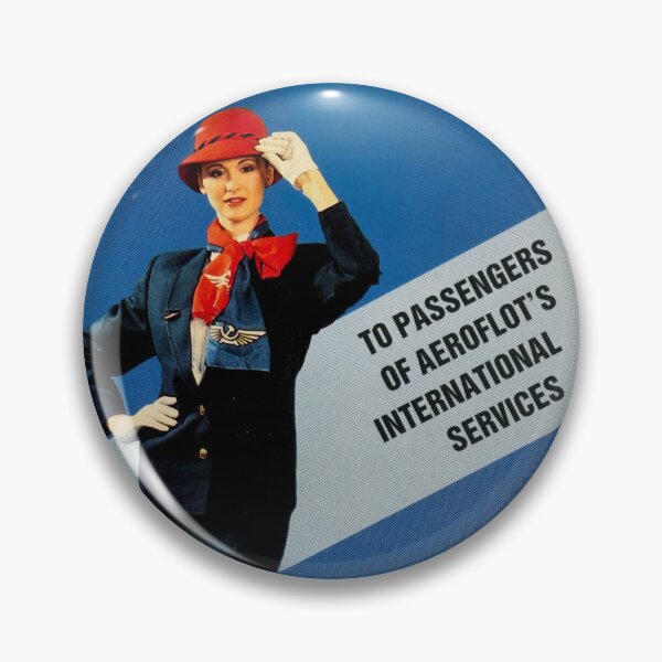 Item preview, Vintage Aeroflot Soviet Airlines Stewardess Travel Poster designed and sold by LilacFrost.