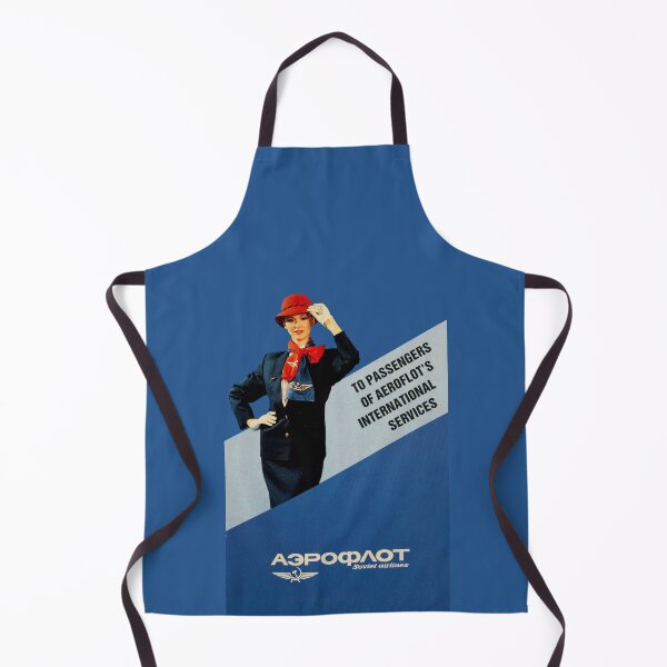 Item preview, Vintage Aeroflot Soviet Airlines Stewardess Travel Poster designed and sold by LilacFrost.