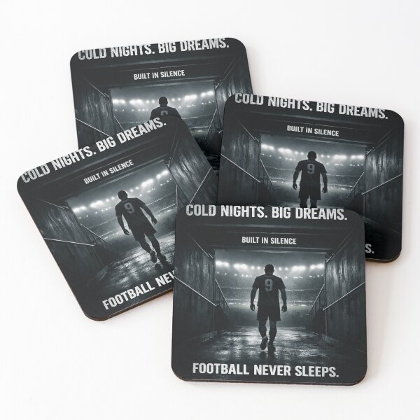Item preview, Cold Nights. Big Dreams. – Football Never Sleeps Motivational Soccer Design designed and sold by RAVisuals.