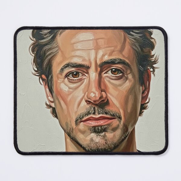 Item preview, The Genius Architect: Robert Downey Jr. Masterful Impasto Portrait designed and sold by Art's Diner.