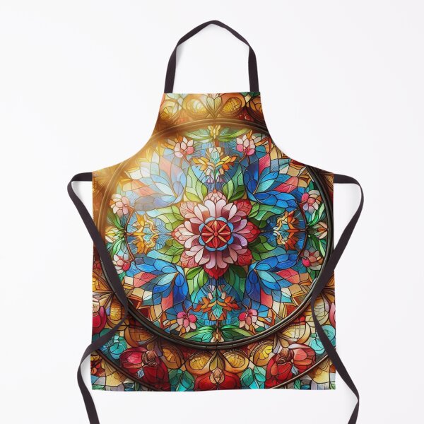 Item preview, Floral Stained Glass Mandala designed and sold by TinCatOutPost.