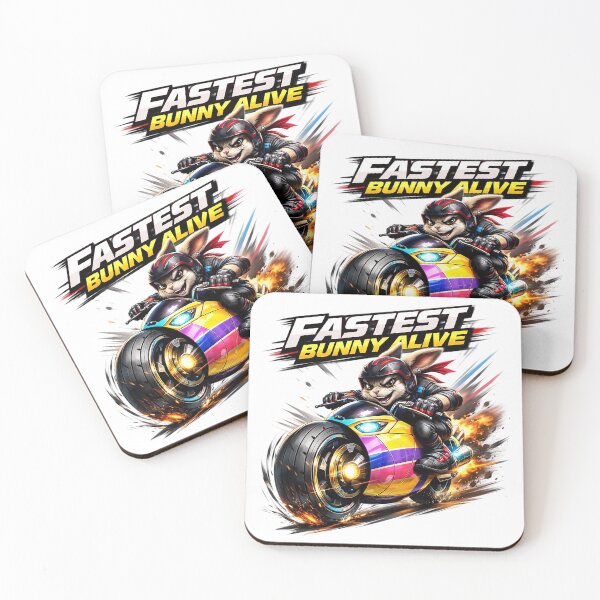 Item preview,  High-Speed Biker Bunny Action Illustration designed and sold by newvisionart191.