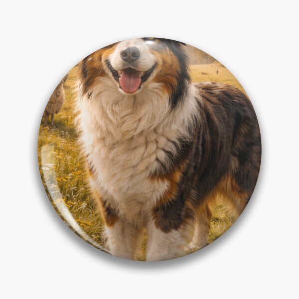 Item preview, Alpine Shepherd – Australian Shepherd in Mountain Meadow designed and sold by VandVArt.