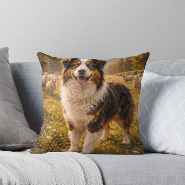 Item preview, Alpine Shepherd – Australian Shepherd in Mountain Meadow designed and sold by VandVArt.