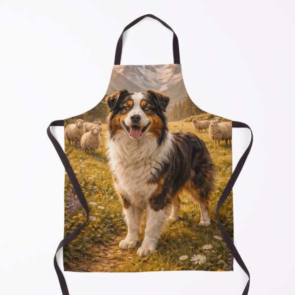 Item preview, Alpine Shepherd – Australian Shepherd in Mountain Meadow designed and sold by VandVArt.