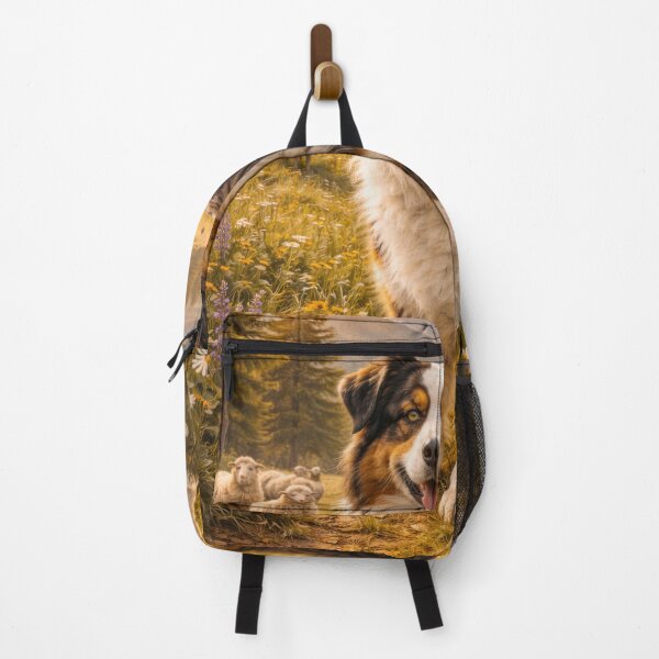 Item preview, Alpine Shepherd – Australian Shepherd in Mountain Meadow designed and sold by VandVArt.