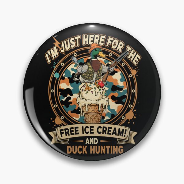 Item preview, Free Ice Cream and Duck Hunting - Funny Hunter Mallard Graphic designed and sold by Wear Sculpt.