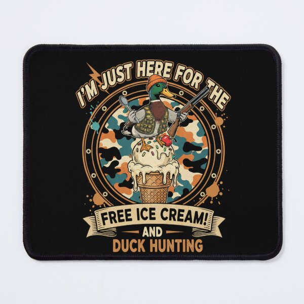 Item preview, Free Ice Cream and Duck Hunting - Funny Hunter Mallard Graphic designed and sold by Wear Sculpt.