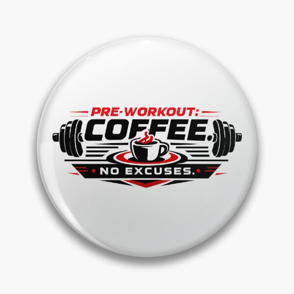 Item preview, Pre-Workout Coffee Barbell Vector Graphic Bold Gym Motivation designed and sold by Thread-Riot.