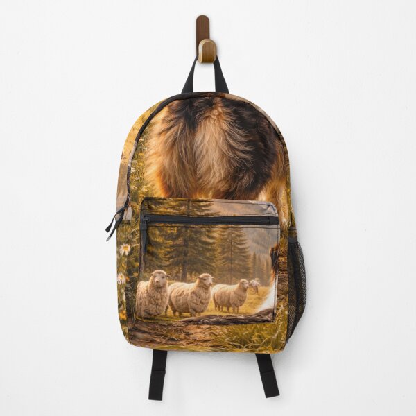 Item preview, Shepherd’s Watch – Australian Shepherd Overlooking the Flock designed and sold by VandVArt.