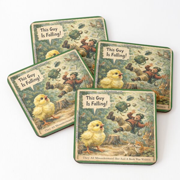 Item preview, Chicken Little Twist – Falling Hiker Forest Cartoon designed and sold by Rick London Gifts.