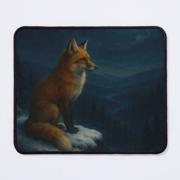 Item preview, Moonlit Vigil – Red Fox Under the Full Moon designed and sold by VandVArt.