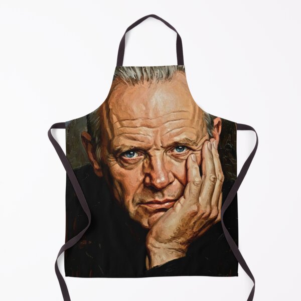 Item preview, The Master’s Silence: Anthony Hopkins Soulful Impasto Portrait designed and sold by Art's Diner.