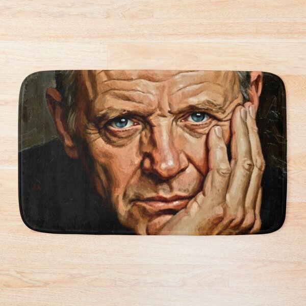 Item preview, The Master’s Silence: Anthony Hopkins Soulful Impasto Portrait designed and sold by Art's Diner.