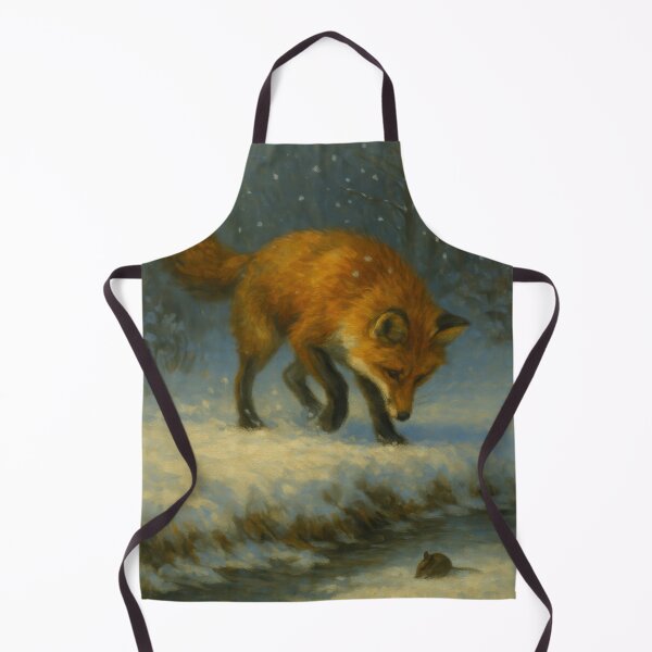 Item preview, Winter Hunt – Red Fox in Falling Snow designed and sold by VandVArt.