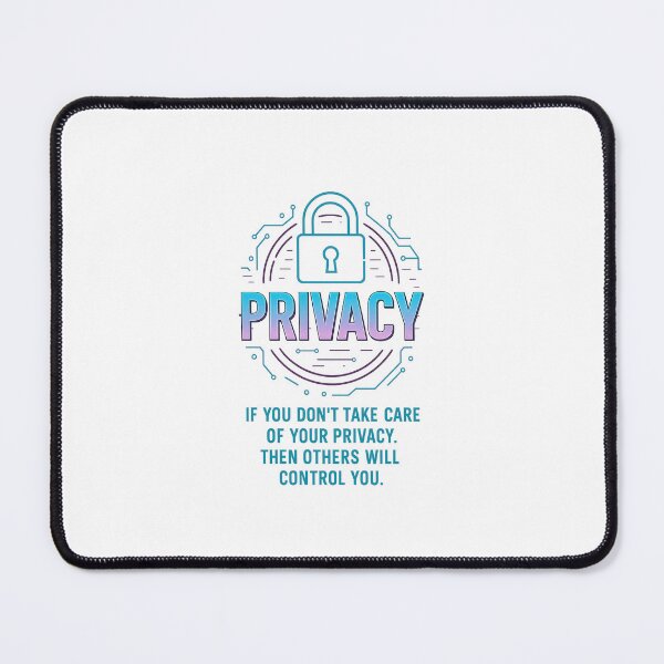 Item preview, Protect Your Privacy – Futuristic Cyberpunk Warning” designed and sold by Our-redbubble.