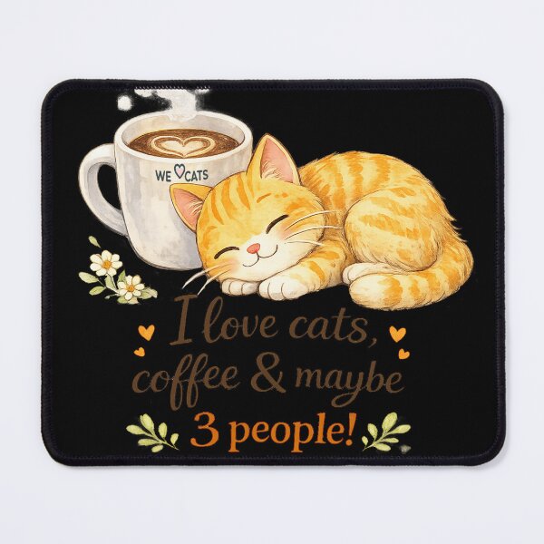 Item preview, I Love Coffee, Cats & Maybe 3 People! designed and sold by WeLoveCatss.