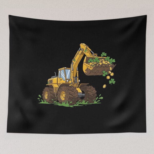 Item preview, St Patricks Day Excavator Construction Kids designed and sold by KroghDs.