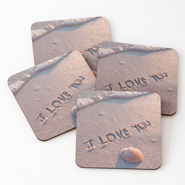 Item preview, I Love You Message Written In Wet Sand designed and sold by chase-thewave.