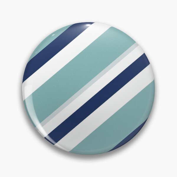 Item preview, Sapphire Blue White Light Teal Diagonal Stripes designed and sold by burbankdesigns.